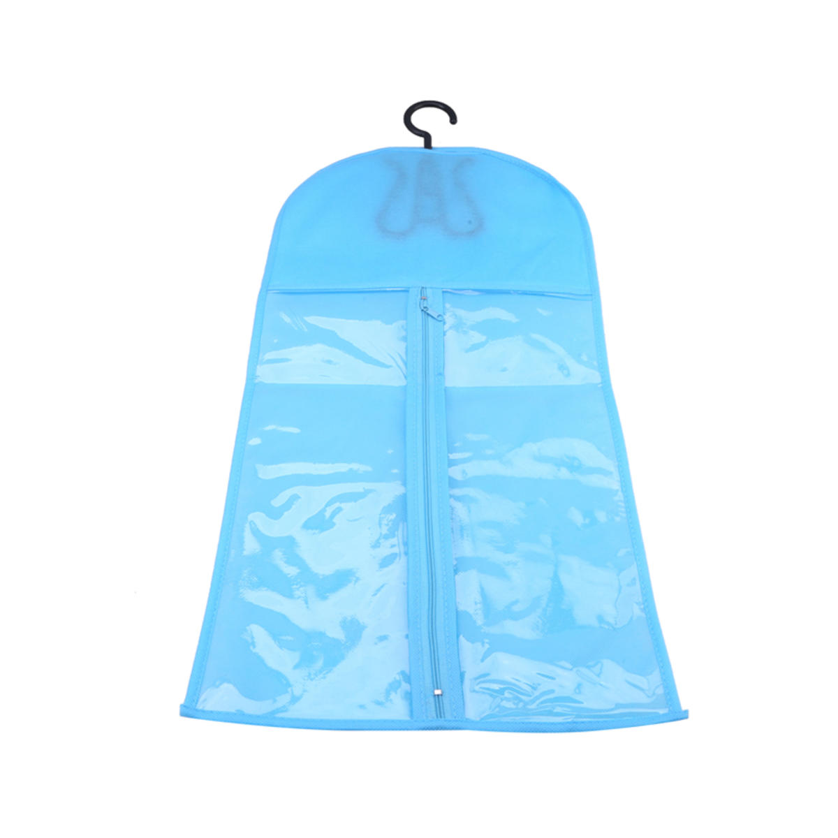 Длинный чехол-органайзер для хранения париков и накладных волос с вешалкой one size небесный синий