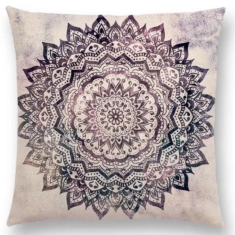 Neuer verträumter Regenbogen Boho Wunderschöne Mandalas Freier Geist Savanne Drucke Goldene Nächte Seelen Kissenbezug Sofa Überwurf Kissenhülle