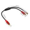 RCA Cable Splitter 1 in 2 Out Male to Female Audio Cord Plug Converter for Car Amplifier Speaker Home Theater Extend Adapter