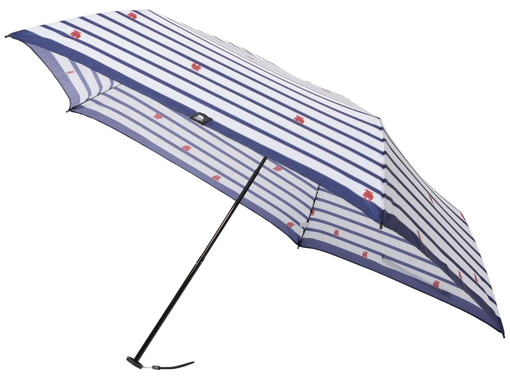 Mabu Folding Border moz x mabu UV Umbrella, Blue, Collaboration, Wind-Resistant Ribs, Protection, Mini, SMV-40489
