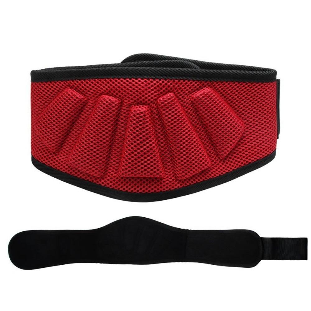 Adjustable Workout Waist Belt Waist Protection Lumbar Support Belt Fitness Belt  Fitness Training M красный