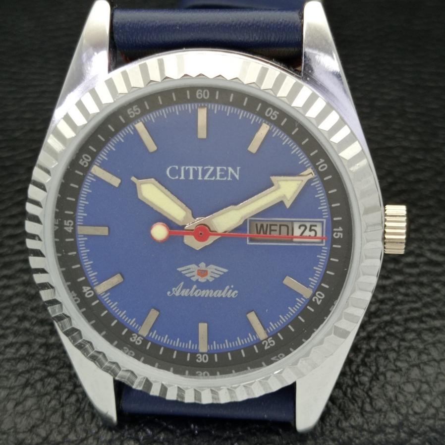 JAPAN 8200 MENS AUTOMATIC CITIZEN REFURBISHED BLUE DIAL WATCH A426239-2 RL620c-a426239