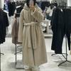 Autumn and winter hooded imitation fur coat women's long mink fleece fur coat soft environmentally friendly fur coat
