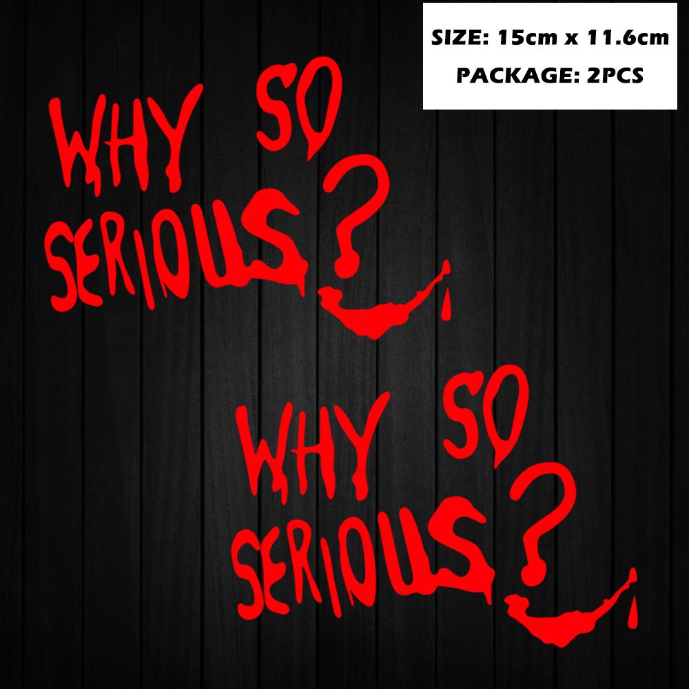 Joker Why So Serious? Reflective Motorcycle Stickers Decor Moto Scooter Body Windshield Helmet Exterior Accessories Decal