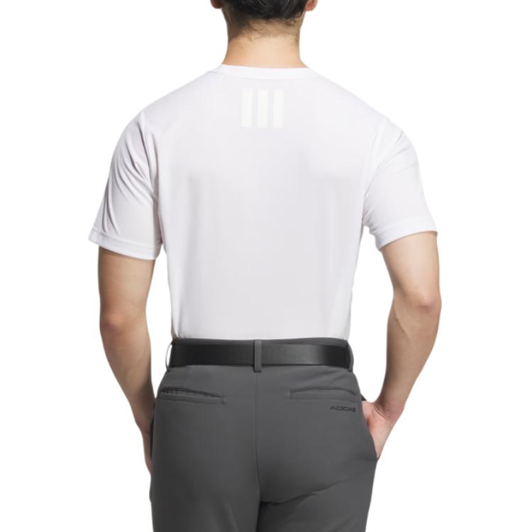 Adidas AEROREADY T Shirts Men's White Crew Neck Moderate JE8288