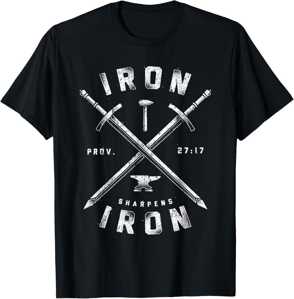 Iron Sharpens Iron Unisex Unisex Athletic T Shirt Unisex Summer Streetwear Tops Funny Custom Tshirt Camisas Streetwear
