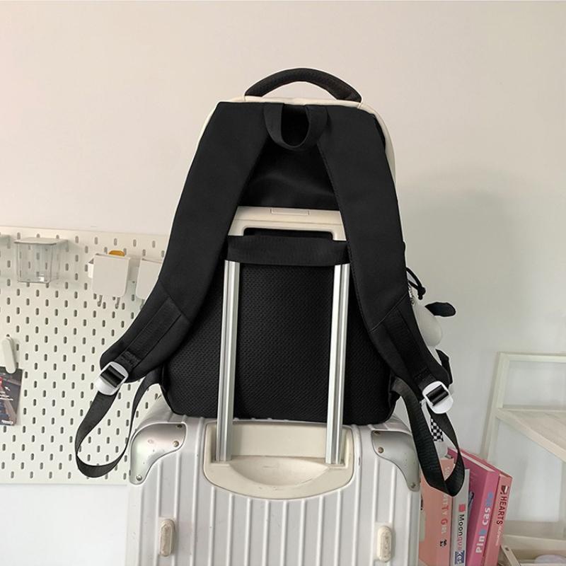 Korean Cute Cartoon Cat Women's Backpack Junior High School Students Schoolbag Large Capacity Multi-compartment Storage Waterproof Travel Backpack