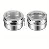 Home Basics Magnetic Steel Spice Storage Rack Kitchen Tin Containers