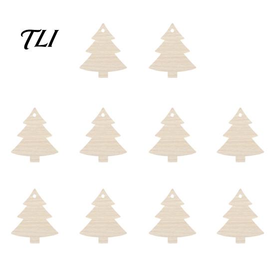 Creative Graffiti Wood Shapes 10Pcs 2D Wooden Christmas Ornaments, Blank DIY Craft Hanging Tags, Unfinished Blanks Tree Decorations, Slices