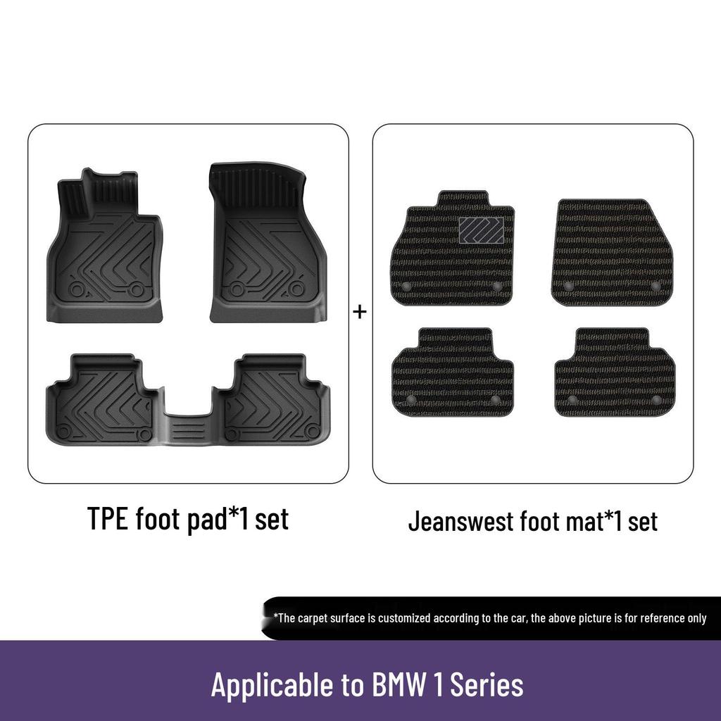 Eco-Friendly Anti-Slip TPE Floor Mats for BMW 1 Series (2017-2023)