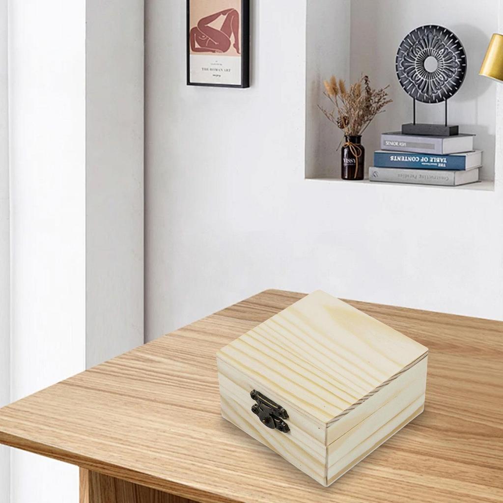 Storage Box Home Household Organizer Wood Craft Box