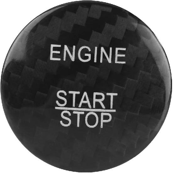Car Engine Start Button Cover, Carbon Fiber Push to Start Button Cover for Mercedes Benz A B C GLC GLA CLA ML GL Class W176 W246 W205 X253 X156