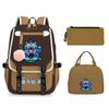 Animation Cartoon Printing Large Capacity Lightweight Student Schoolbag Children'S Leisure Backpack Three-Piece Set