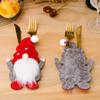6/1pcs Gnome Christmas Cutlery Holder Knife Fork Pocket Bags Santa Claus Xmas Tableware Cover Party Dinner Table Decoration