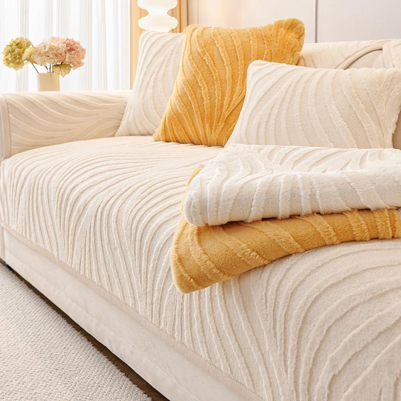 Special Rabbit Plush Sofa Cushion, Warm Seat Cushion In Autumn And Winter, Non-Slip Sofa Cover, New Cover, Anti-Scratch