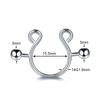 2 stuks/lot Chirurgisch Staal Nep Sexy Tepelklemringen Bedel Faux Tepelschild Niet-piercing Ringen Lichaamssieraden voor Vrouwen Cadeau
