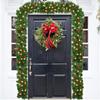 Lighted Christmas Garland Waterproof Christmas Rattan Decor Lightweight Decorations Ornaments For Party Company Window Outdoor