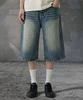 Keuloseudas Page Washed 3/4 Length Bermuda Denim Shorts 3 Colors [Crsd_3001]