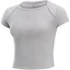 Zenvy Dri-Fit Solid Quick-Dry Pullover Short Sleeve T-Shirt Women Tops Light-Brown FV8127-104