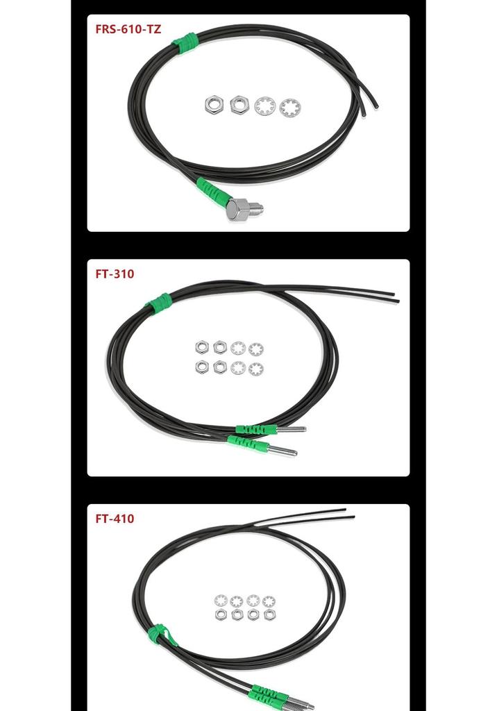 High-Speed M3M4M6 Fiber Optic Sensor with Diffuse Reflection, Through-Beam, Elbow, Straight Head, & Coaxial Probe