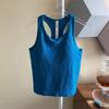 Foreign Trade Contrast Color Patchwork Solid Seamless Belt Chest Pad I-Shaped Yoga Vest Women Cross-Border Fitness Thread Top Outer Wear