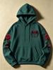 Dark Angel wing pattern hoodie, suitable for both men and women, long-sleeved pullover sweater with front pocket