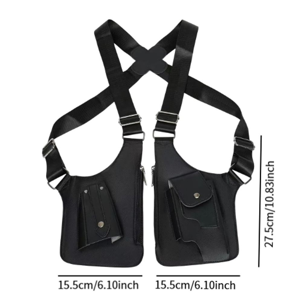Vintage Mobile Phone Chest Bags Anti-Theft Shoulder Harness Bag Double Shoulder Pouch  Outdoor