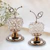 Beads Apples Modern Table Centerpiece Decor Artificial Fruit Figurine Statue Crystal Ornament for