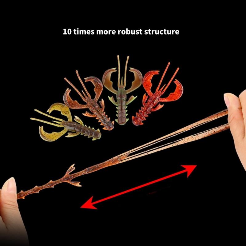 10Pcs/pack Simulation Prawns Shrimp Fishing Tackle Lures Baits Soft Crawfish Soft Shrimp Lures Baits Soft Lures Worms