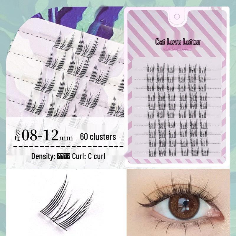 "Cílios postiços Lazy Trilogy Sunflower White Moonlight Magic Fairy Curl"