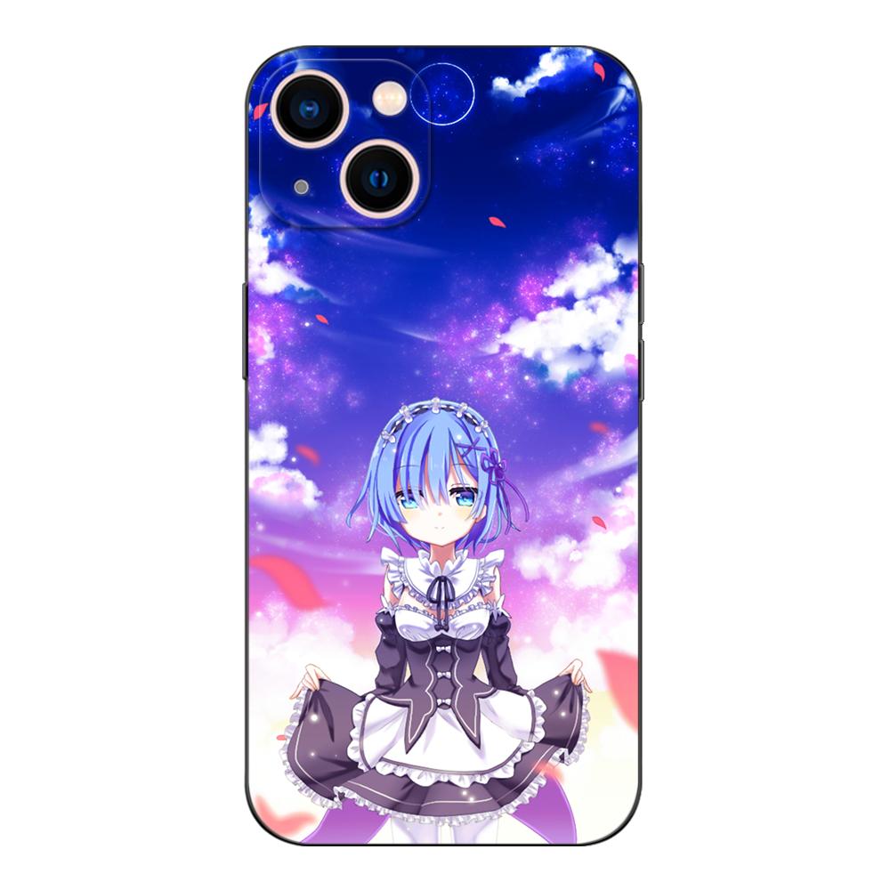 Black Tpu Case For Google Pixel 4 4A 4XL 5 5A 5XL 6 6A 7 PRO Cover Ram Rem Anime Cartoon