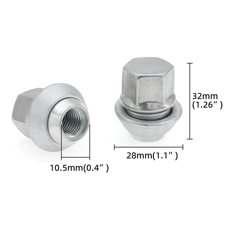 1 Pezzo Dadi Ruota in Acciaio Legato Per Ford Fiesta Mondeo C-Max Focus MK1 MK2 MK3 ST RS M12x1.5 19MM Bullone Prigioniero Dado Ruota Pneumatico