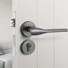 High Quality Door Handle Lock Set Gray Aluminium Door Handles Luxury Heavy Duty Privacy Door Lever Handle with Lock
