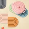 Silicone Heat Resistant Trivets Rainbow Non-Slip Pot Holders for Hot Pans Bowls Dishwasher Safe