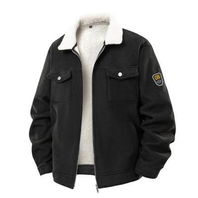 Collar Jacket Men's Corduroy Men's Jacket with Thick Velvet Workwear for Constant Temperature Insulation