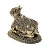 Kartique Brass Nandi Bull Idol Antique Finish Sacred Cow Statue Indian Religious Decor Vastu