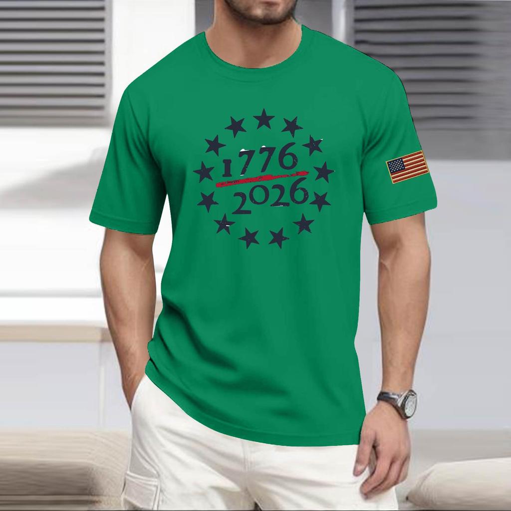 Herren Casual Rundhals Leichtes Kurzarm Oberteil