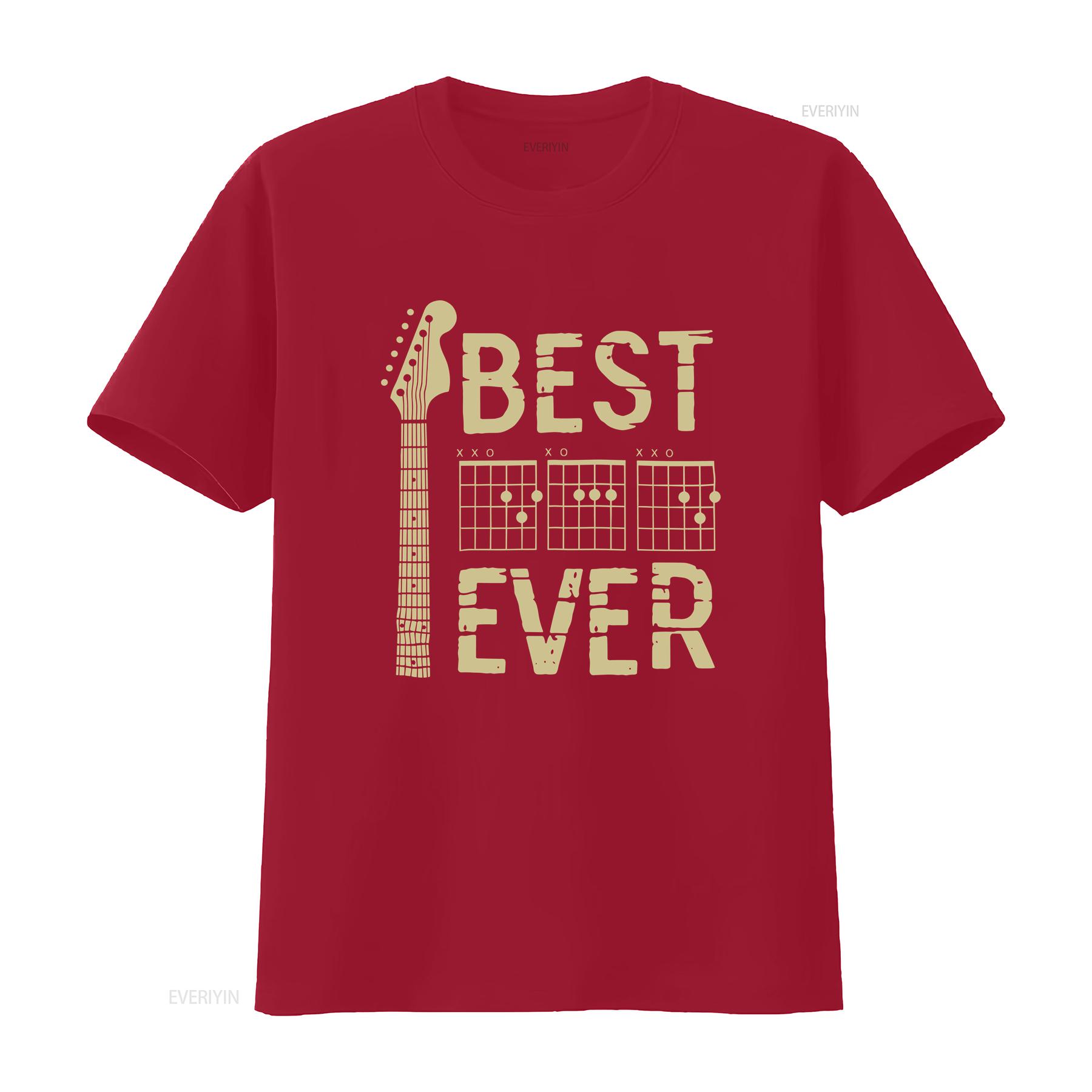 Best Dad Ever in Chords Tab Guitar T Shirt Fathers Day Idea Guitarist vintage Washed Top For Everyday Wear Versatile Breathable S