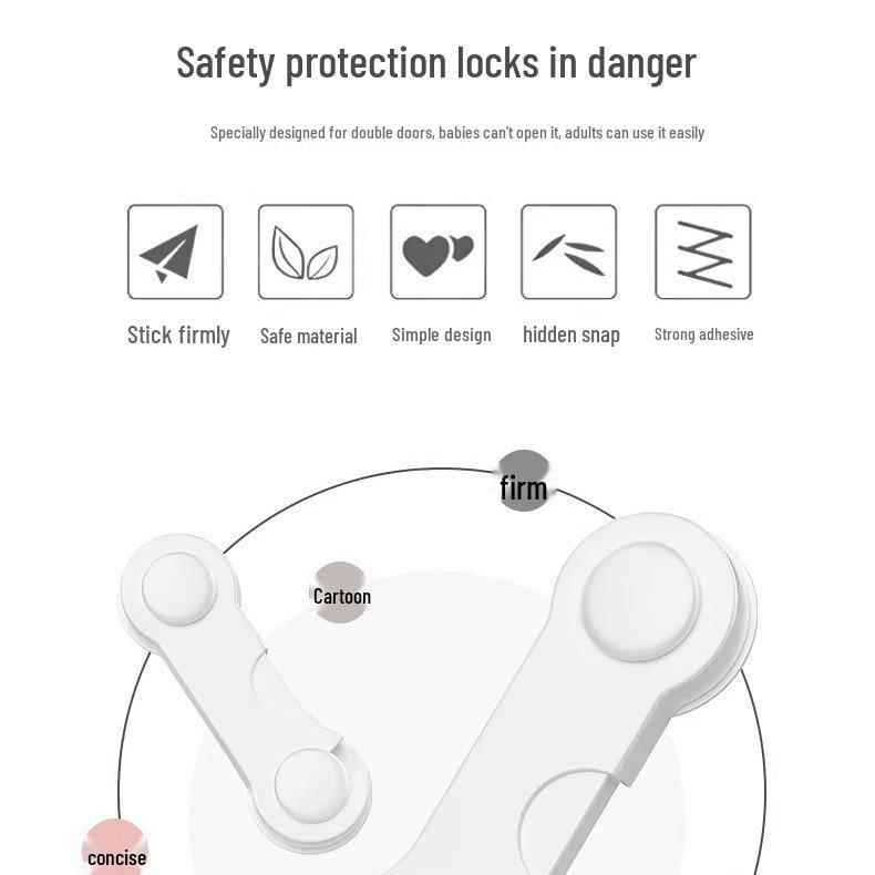 Plastic Door Panel Lock: No-Drill Latch Buckle Clasp