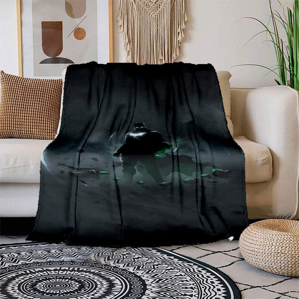 Batman Poster DC Comics Art Print Batman Wall DecorBlanket Flannel Throw Blanket for Sofa, Bed, Travel, Camping, Office, Couch, Chair