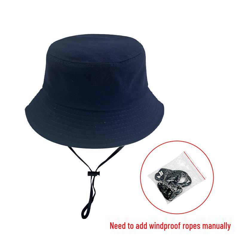 Children's Adjustable Solid Color Cotton Bucket Hat - European & American Style for Boys and Girls