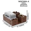 MOOXI Military Series MOC Bricks WW2 Trench FortressBattlefield Scene Set Compatible Wars Action Figure Blocks Toys Gift MOC5064