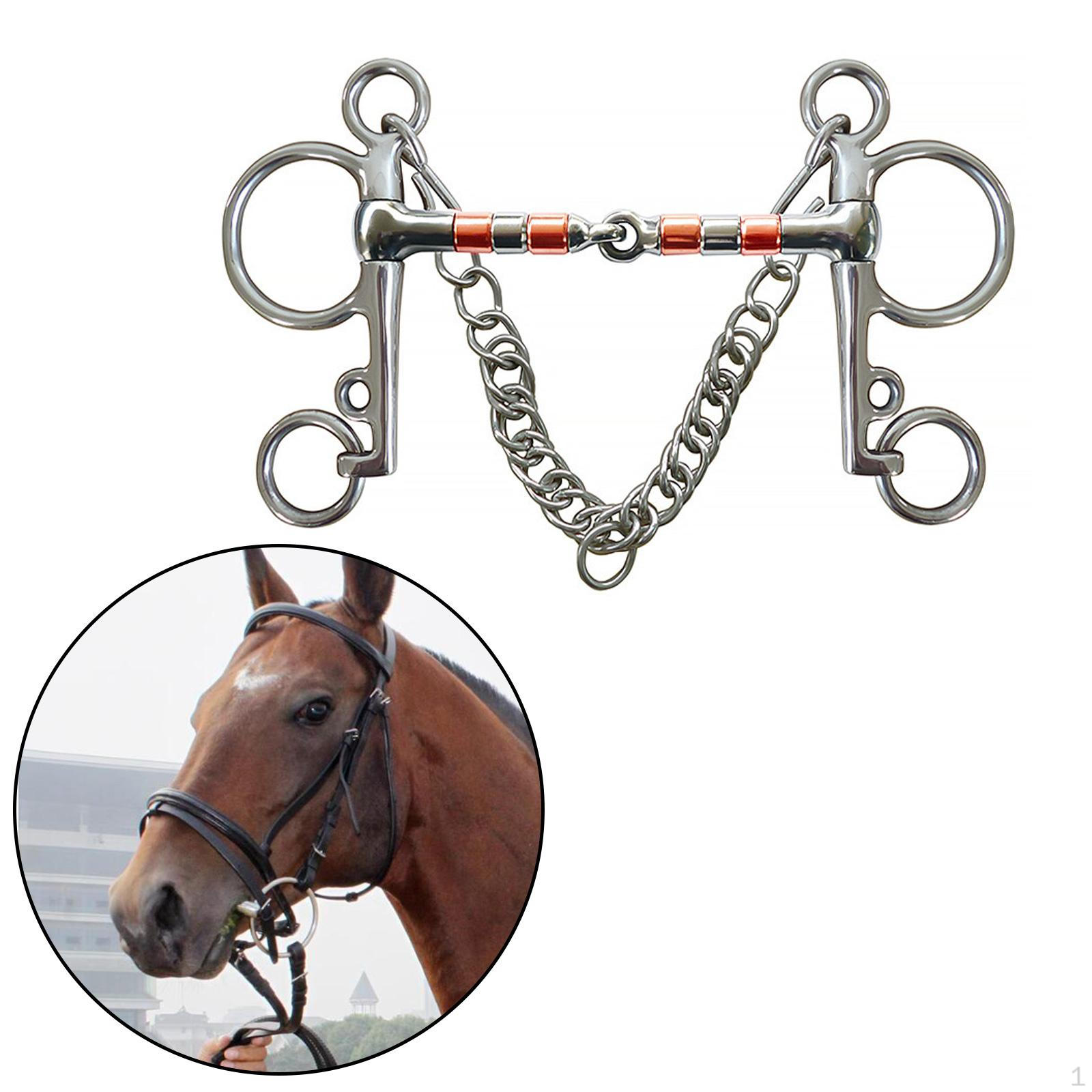 

Универсальный трензель для лошадей с крючками, нержавеющий, с полной щекой 135mm