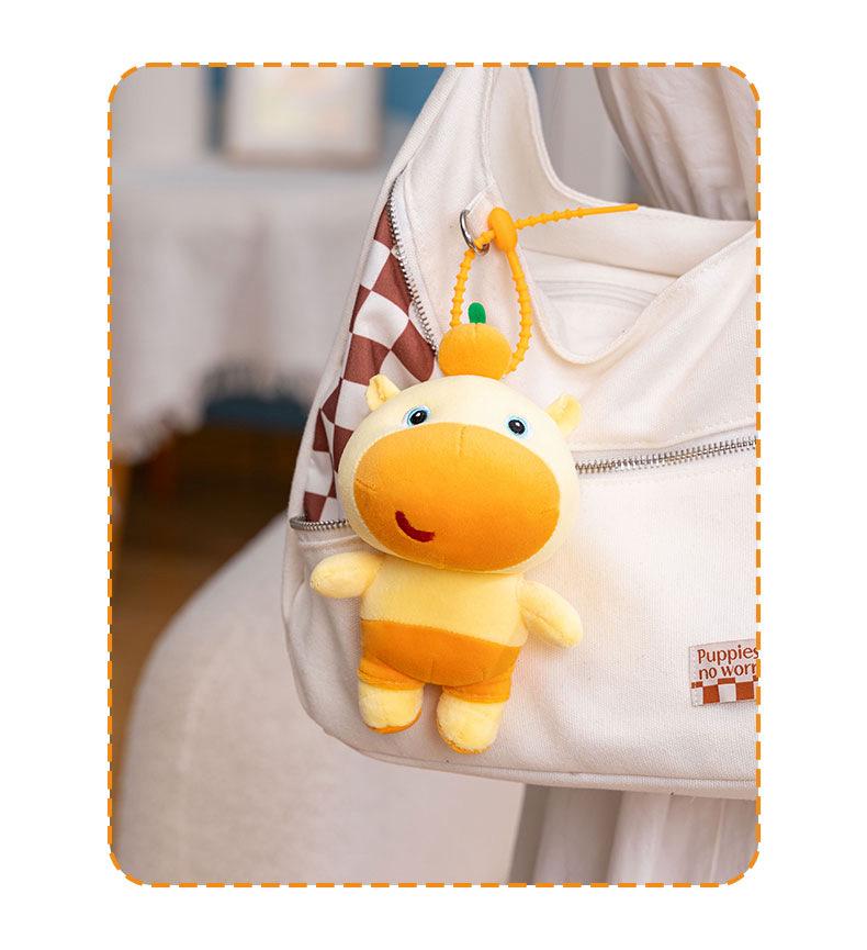 Cute Capybara Lululu Plush Emoji Keychain Doll
