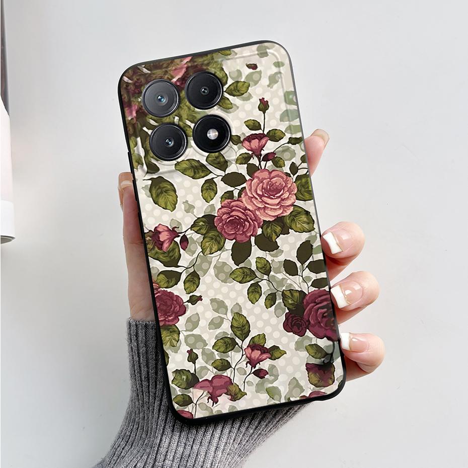 For Xiaomi Poco X6 Pro Case Stylish Painted Silicone Bumper Shockproof Phone Cases Cover Coque For Xiaomi Poco X6 Pro 5G Fundas