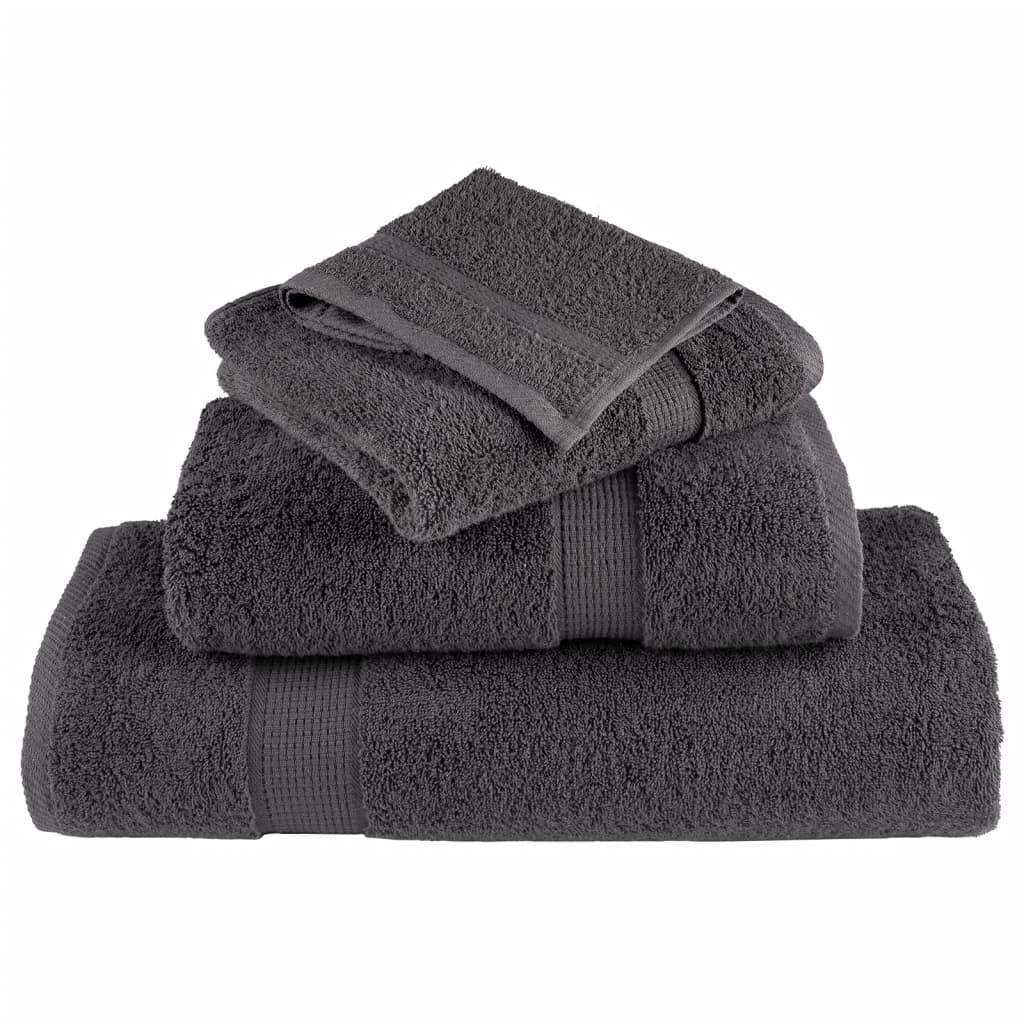 Vidaxl Ręczniczki Premium Solund, 2 Szt., Antracytowe, 30X30 Cm