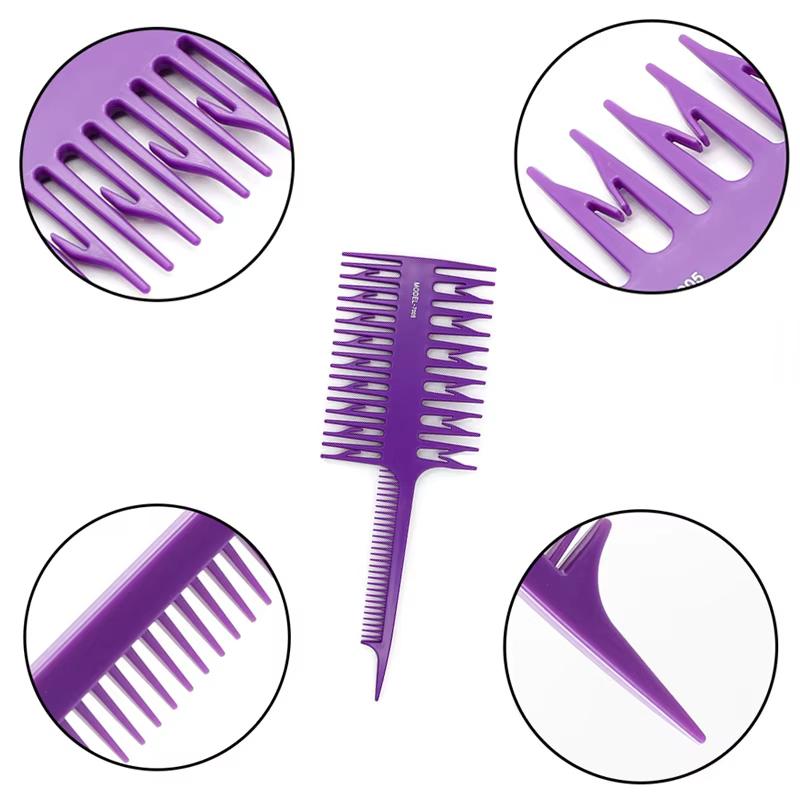 Professional Hair Comb Hair Dyeing Highlight Hair Brush Fish Wide Tooth Zone Comb Barber Hairdressing Comb Hair Styling Tool