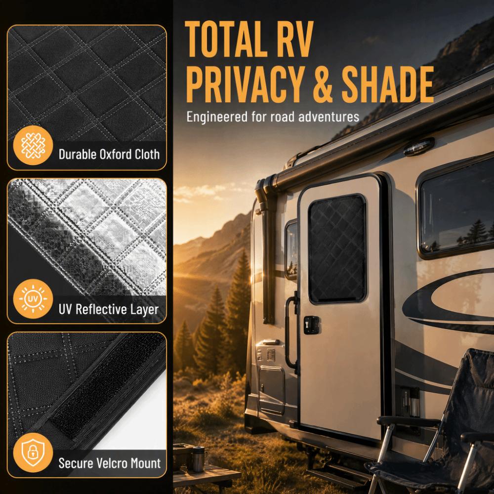 Foldable RV Window Shade Waterproof Door Window Shade Blackout Window Cover RV