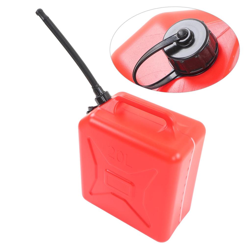 Gas Can 5.2 Gallon 20L Jerry Can Fuel Container High Strength Flame Retardant HDPE with Scale Non Static Food Grade