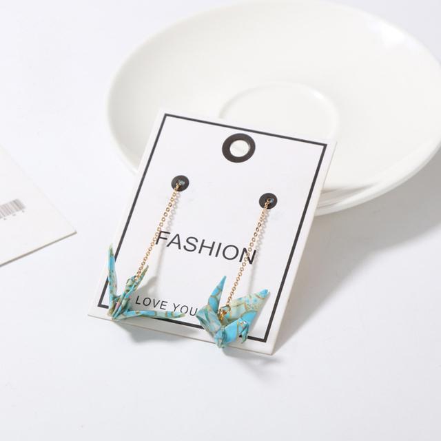 

Doreenbeads Модные серьги-гвоздики Zephyr Красная романтическая подвеска в виде журавля Модные украшения для женщин Аксессуары Подарок на день рождения Подвески